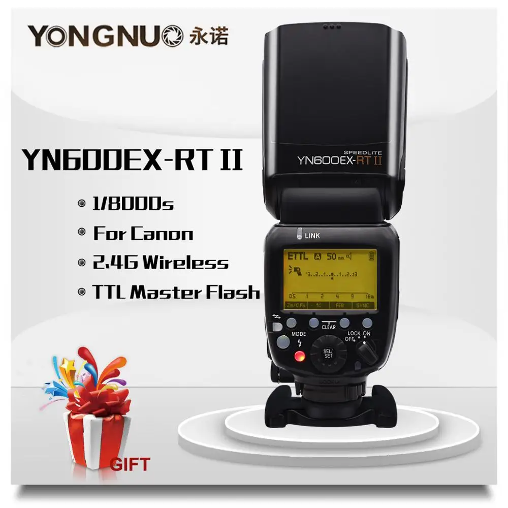 YONGNUO YN600EX RT II 2 4G Беспроводная HSS 1/8000s Master ttl вспышка Speedlite для камеры Canon 60D 650D как 600EX