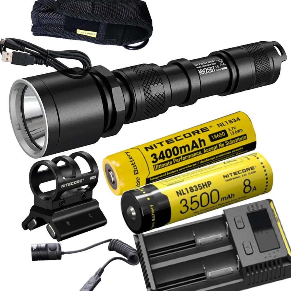 NITECORE MH25GT перезаряжаемый фонарик XP L HI V3 светодиодный максимум 1000 лм дальность