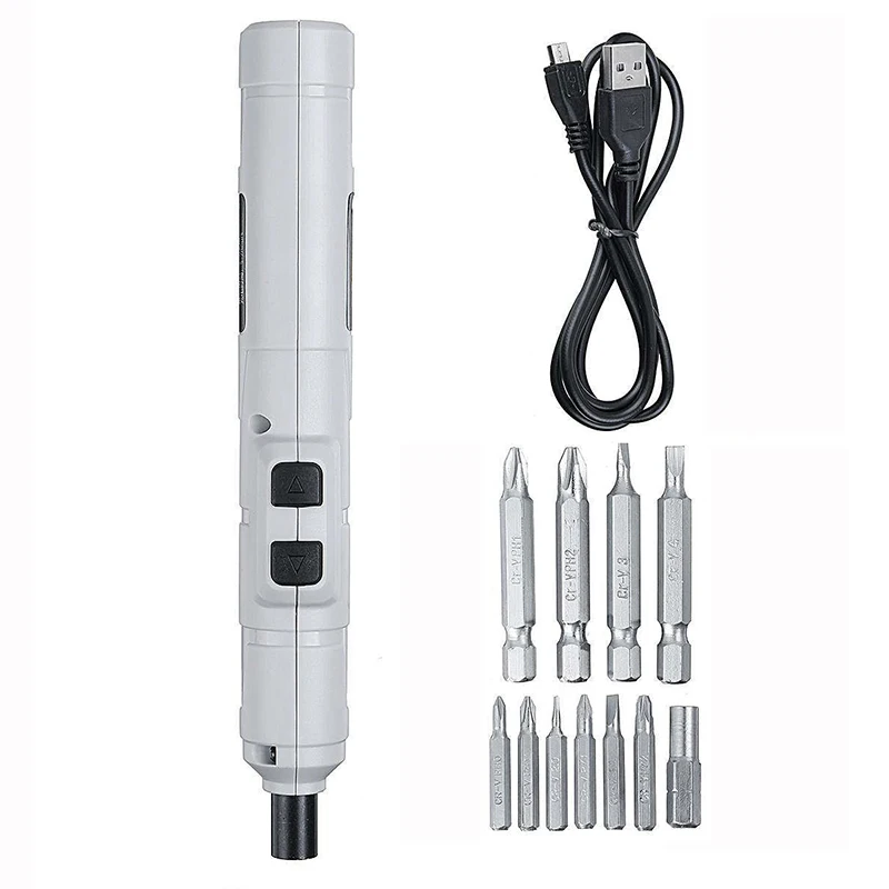 Мини-отвертка электрическая перезаряжаемая с 11 насадками 3 6 В | Инструменты