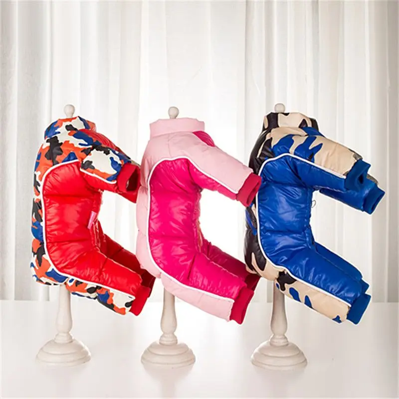 Одежда для собак зимний водонепроницаемый комбинезон маленьких животных