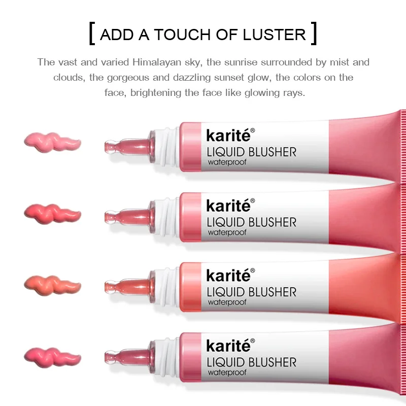 Makeup Face Liquid Blusher Sleek Silky Blush 4 Colors Long Lasting Natural Cheek Contour Make Up Women Cosmetic TSLM1 | Красота и