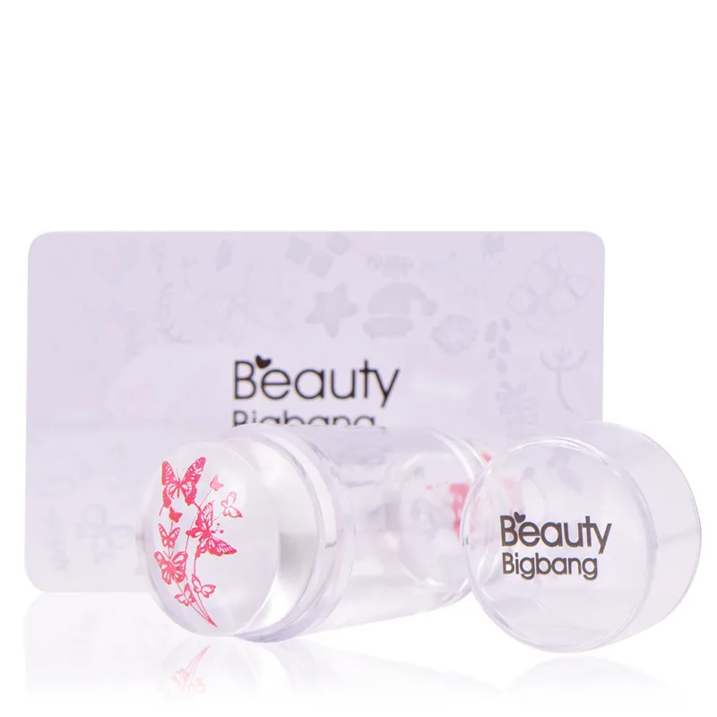 BeautyBigBang штампы для ногтей 3 комплекта желейные силиконовые со скребком прозрачные ручки штампы маникюрные пластина для стемпинга для нейл-арта