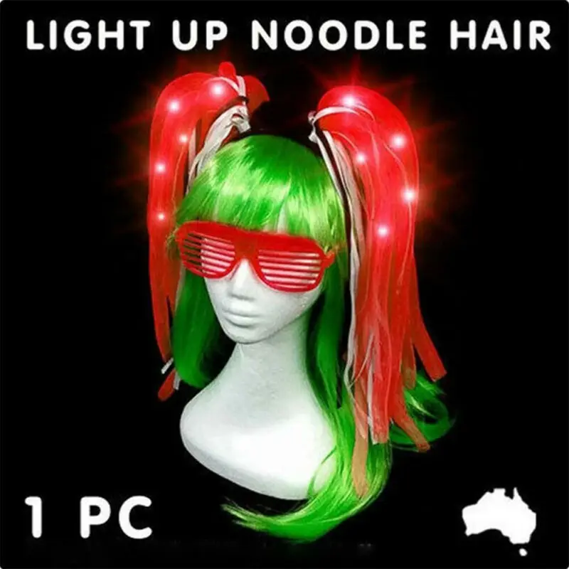 1 шт. красочные светодиодный парики светящаяся вспышка заколка для косы