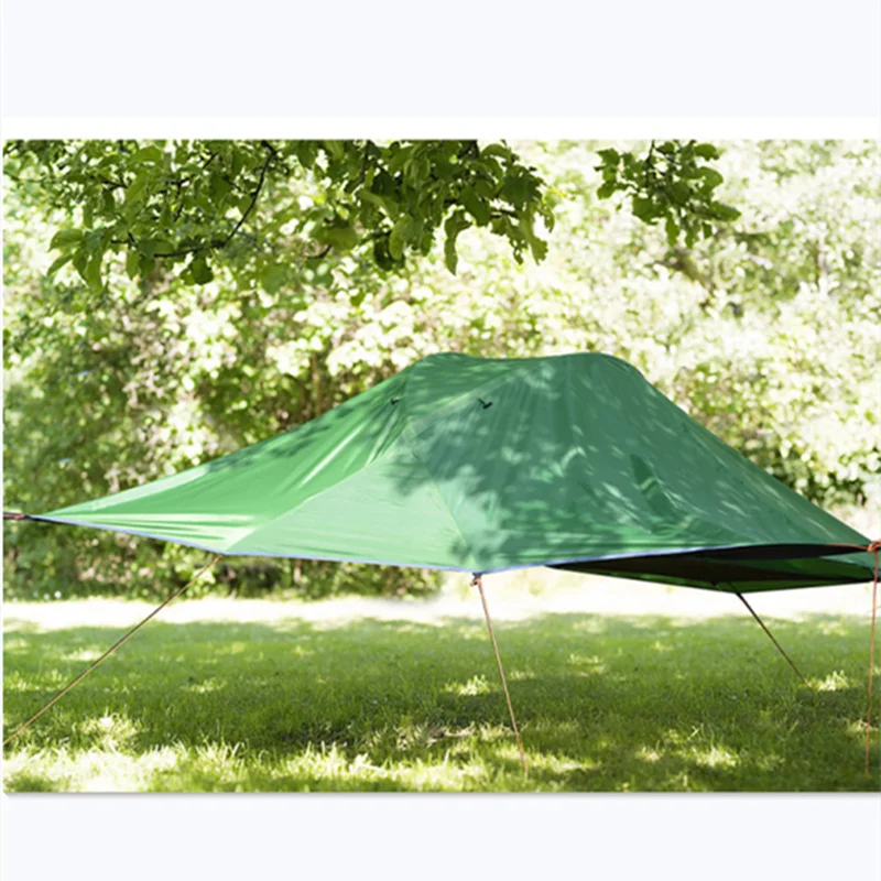 Bestellen Outdoor Camping Wandern Rally Bett Doppel Layer Regen Doppel 2 Person Hängen Zelt Suspension Zelt Baum Zelt Hängematte Zelt