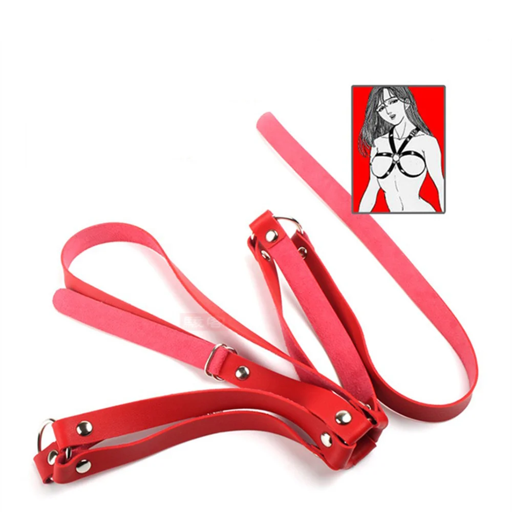 

Woman Fetish Bondage Harness Black Sexy Lingerie Goth Rave Body Harness Punk Cage Bra Open Chest Bra Elastic Body Cage