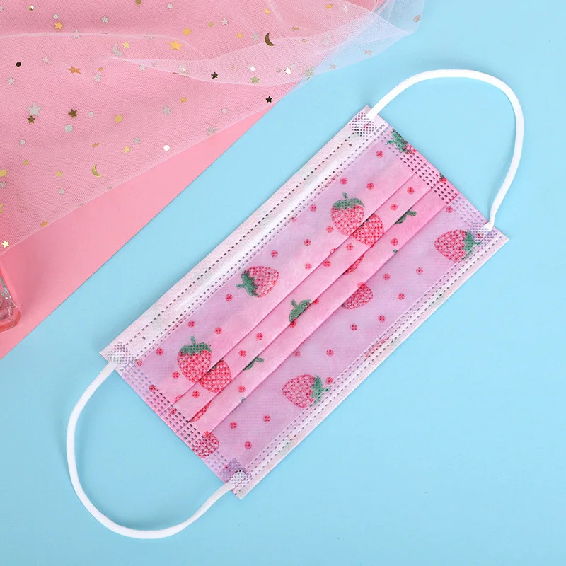 

Children's Disposable Mouth Mask Cute Cartoon Printed Mascarillas Quirurgicashomoloaadas Comfortable Face Mask 30/50/100/200pcs