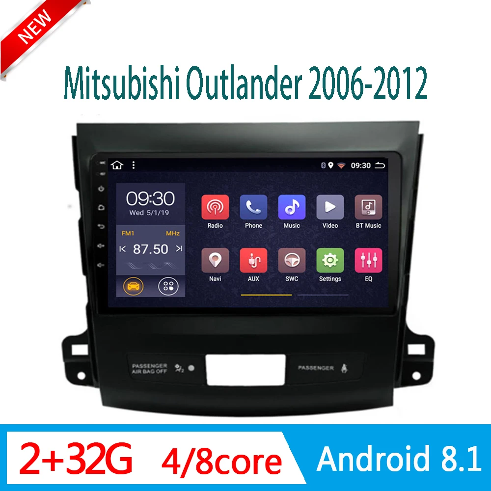 Автомагнитола для Mitsubishi outlander мультимедийный плеер 2006 2012 DVD стерео GPS навигация RDS