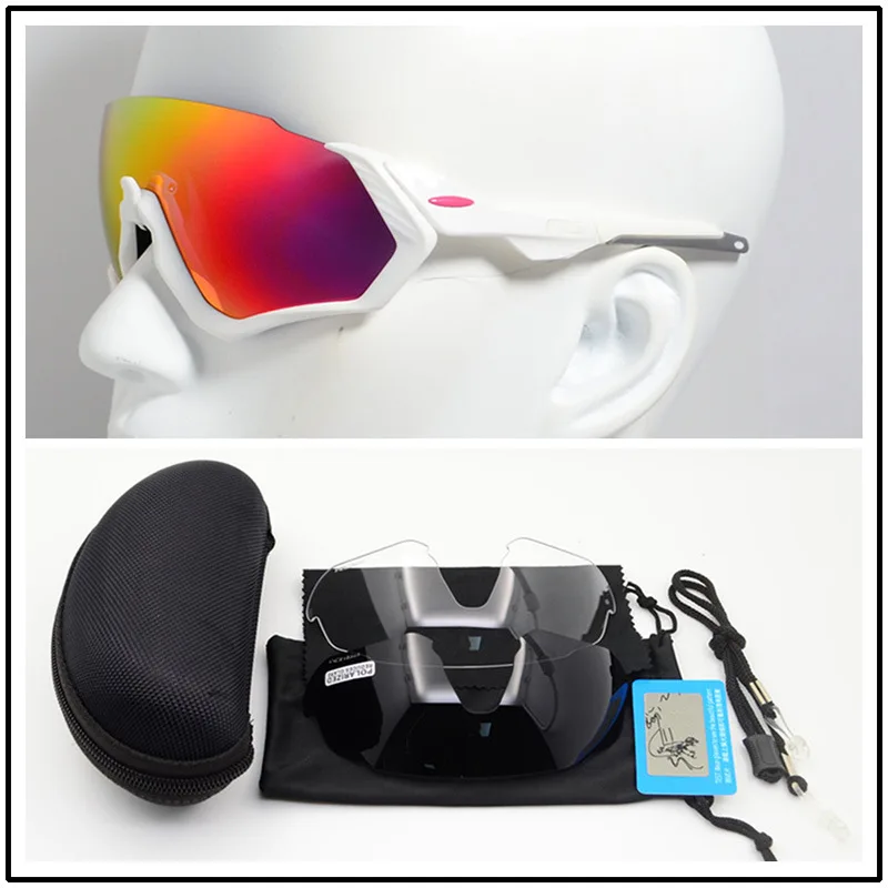 Polarized 3 Lens Поляризованные очки с 3 линзами для мужчин и женщин, спортивные очки для велоспорта, Mtb, для гонок, шоссейных велосипедов, солнцезащитные очки для велосипедистов, велосипедные очки, очки для бега, верховой езды - Цвет: Polarized 3 Lens