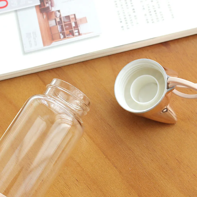 350 мл креативная мультяшная симпатичная флеш бутылка для воды с веревкой