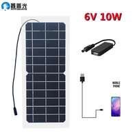 mini flexible solar panel 6v 10w solar charger monocrystalline cell portable outdoor cycling camping phone power bank charger