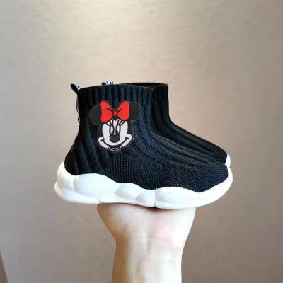 Детская зимняя хлопковая обувь с мультяшным изображением Микки Мауса | одежда и
