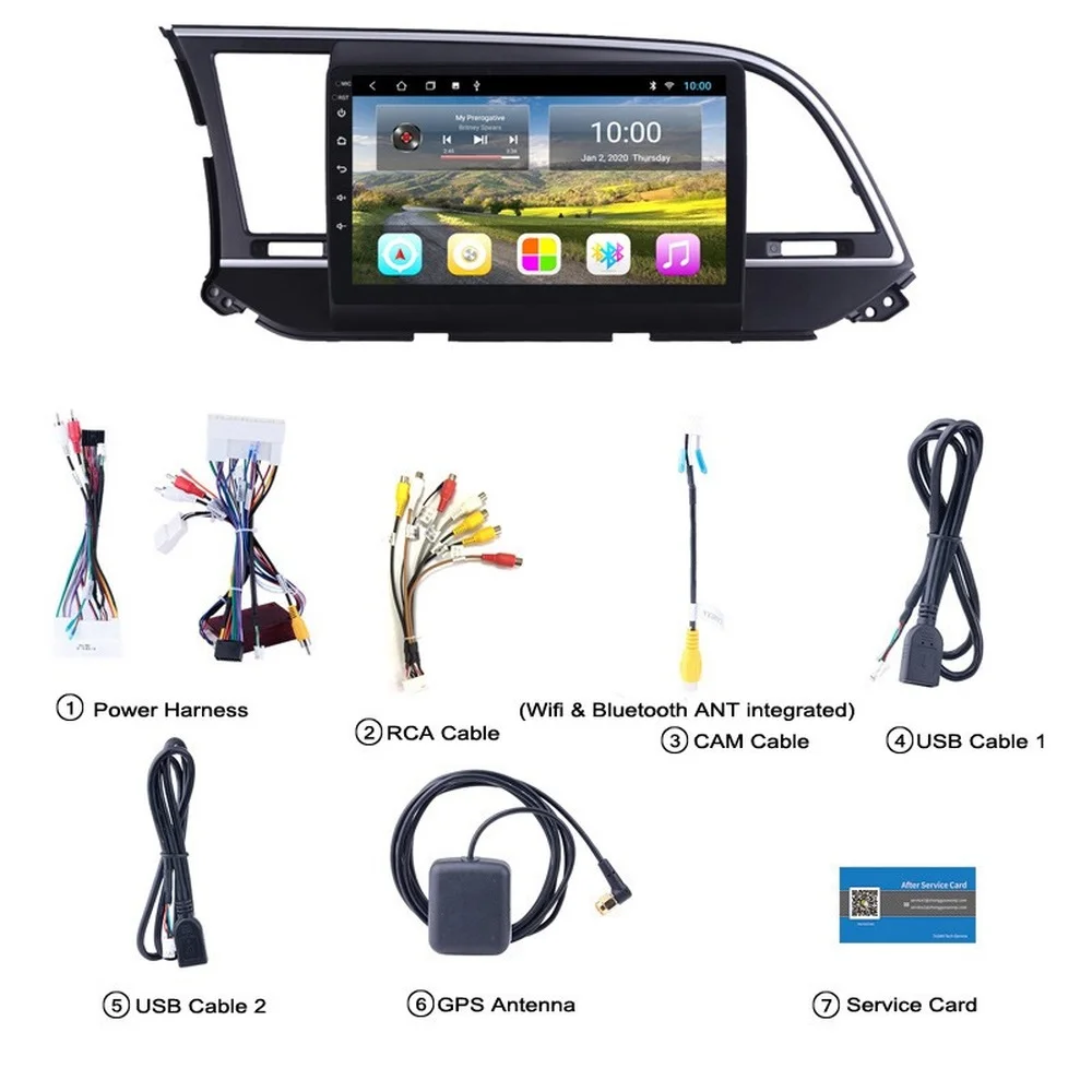 Автомобильный мультимедийный плеер Android с GPS-навигацией для HYUNDAI ELANTRA 2016-с Wifi 4G DSP