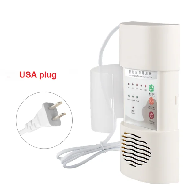 USA plug Стерильный дезинфектор, дезодорант, озонатор, очистка воздуха, удаление бактерий, подходит для кухни, O3, озоновый очиститель - Цвет: USA plug