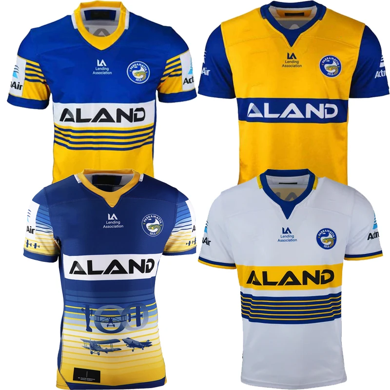 

2021 Parramatta Eels Rugby Home Away Training RAAF 100 Indigenous ANZAC Day Sportswear MENS JERSEY Tops Sport Shirt Size S-5XL