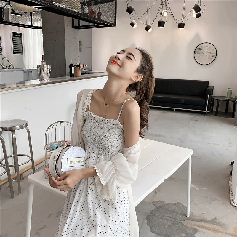 19 нижнее белье платье новый корейский стиль Универсальные слинг горошек для