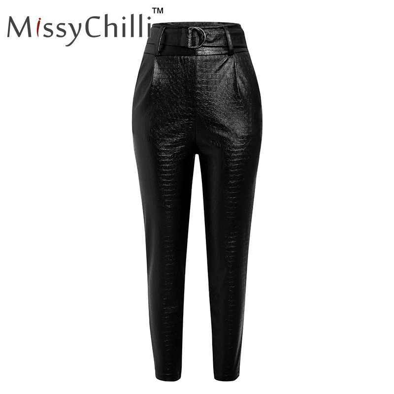 Женские свободные брюки Капри MissyChilli черные повседневные с высокой талией и