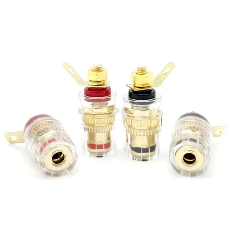 

8pcs/set Speaker Terminal Binding Post 4mm Banana Plug Socket for Loudspeakers 6XDD