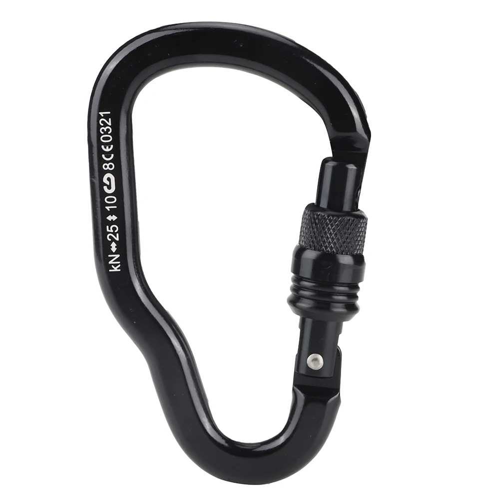 

Outdoor Sports Durable Aluminum Climbing Hanging Hook Locking Carabiner Mountaineering Rock Climbing Clip Set