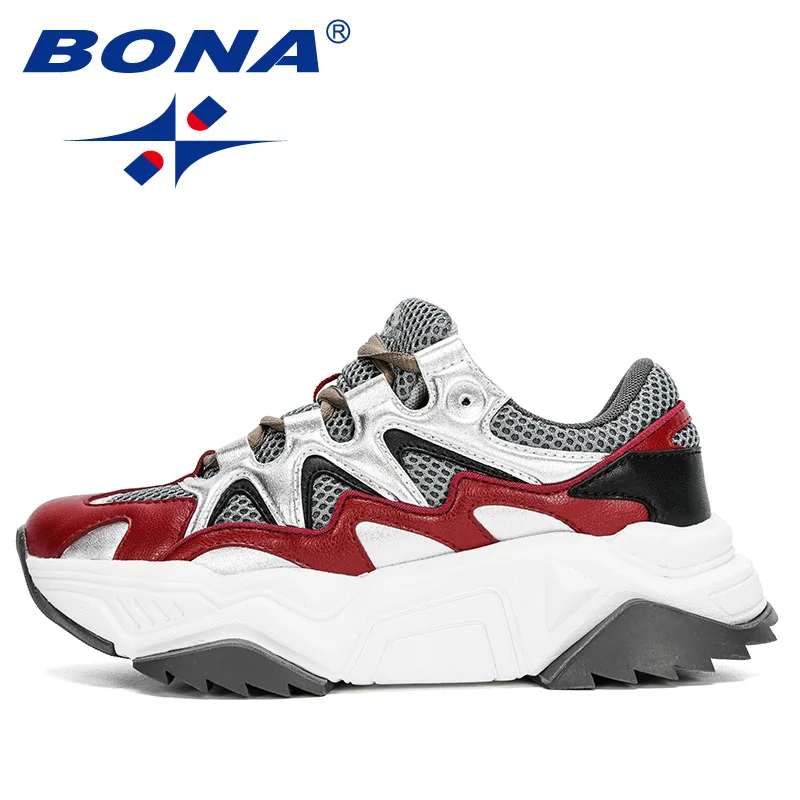 Кроссовки BONA женские на платформе Повседневная модная обувь для отдыха