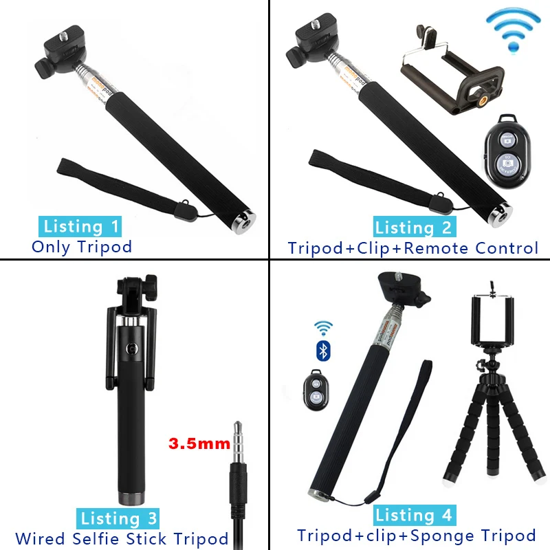 Беспроводная селфи-палка 3 в 1 с Bluetooth + мини-штатив для селфи дистанционным