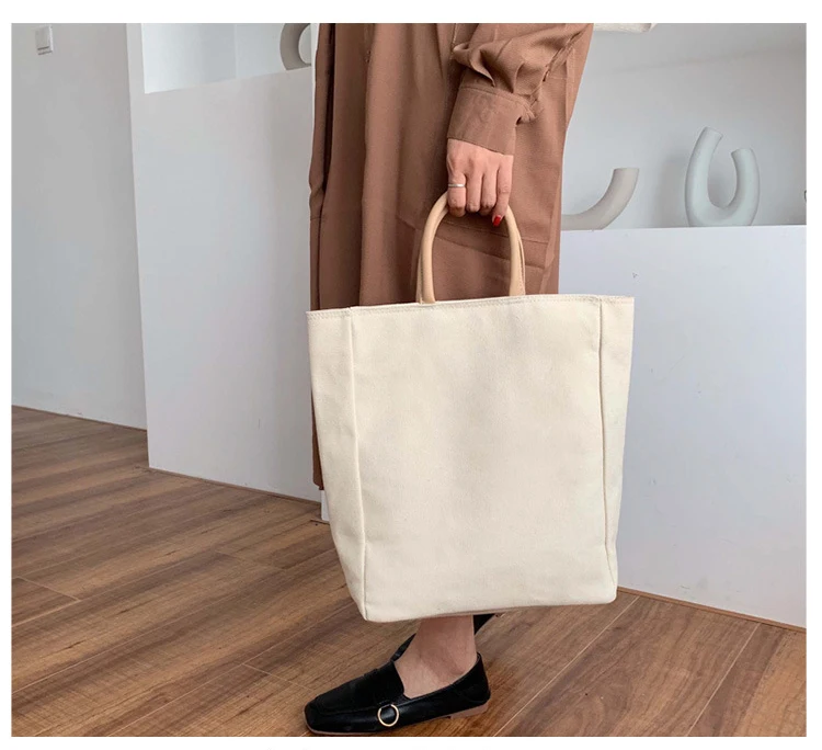New fashion simple leisure Tote Bag student schoolbag large capacity canvas briefcase