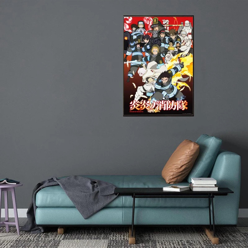 

Anime Enn No Shouboutai Fire Force Shinra Kusakabe Wall Scroll Mural Poster Hanging Poster Otaku Home Decor Collection