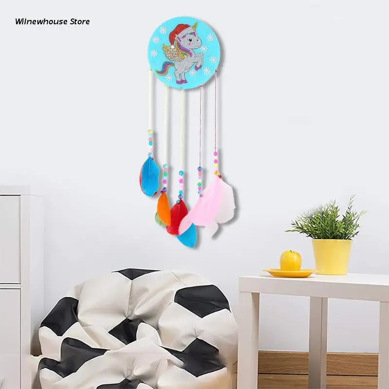 

F62A Snowflake Flying Horse Diamond Drawing Wind Chime Hanging Garden Wind Chimes