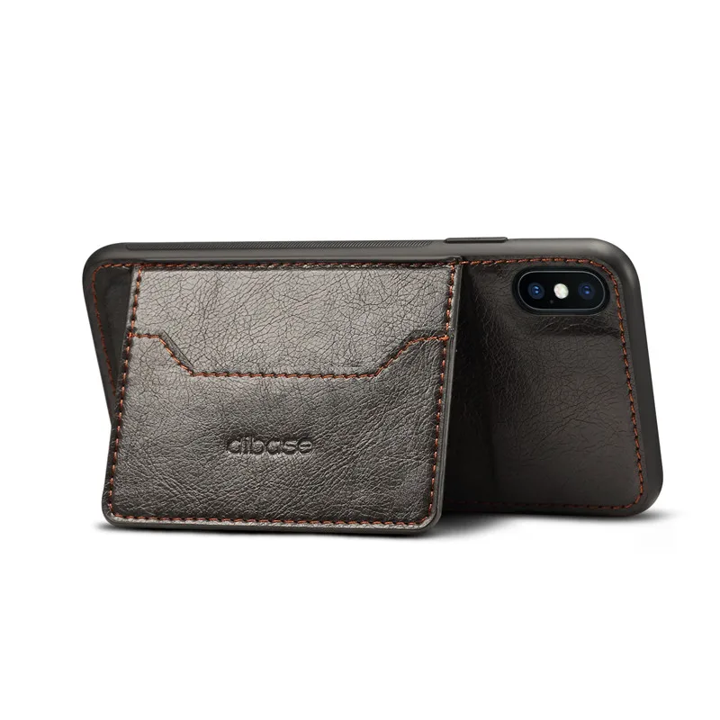 For iPhone 7 8 Plus 6 6s Magnetic Stand Phone Cover XR XS Max X Wallet Card Case Crazy Horse Leather Flip | Мобильные телефоны и