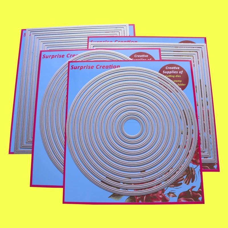 4 набор большой Трафаретный вырубной штамп пирсинг прямоугольник квадратная