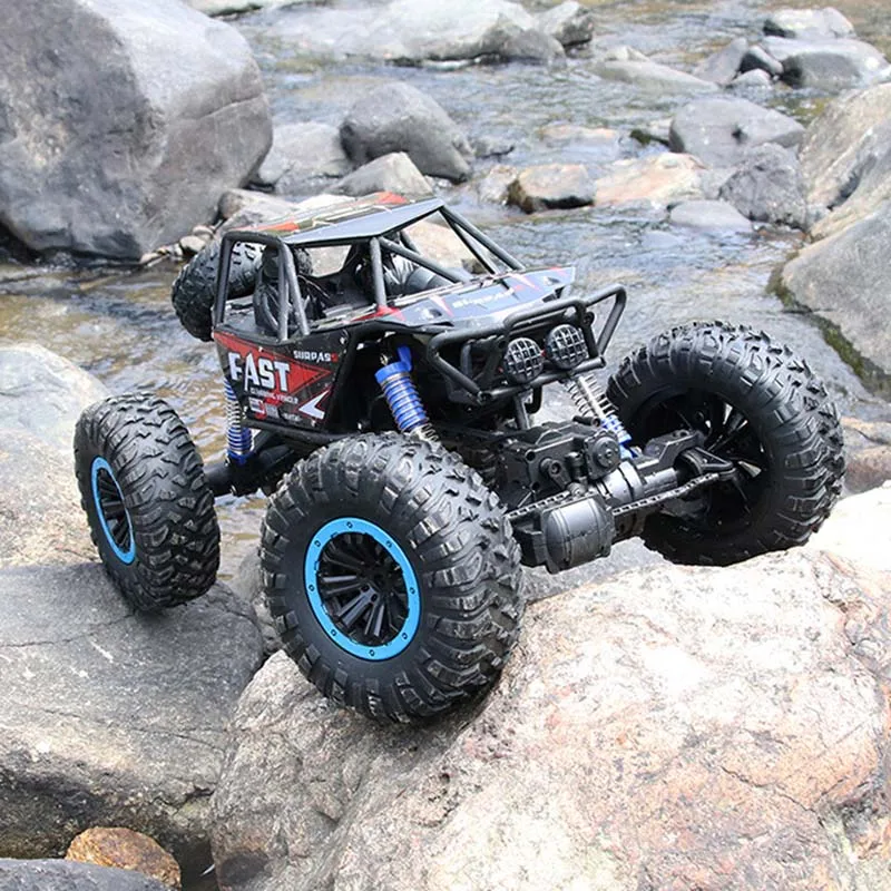 Red 1:10 сплав зарядки RC управления 2,4G 4WD Багги дистанционного альпинизма автомобиль металлический внедорожный автомобиль мальчик дистанционного управления модель игрушки - Цвет: Red