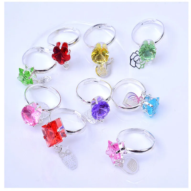 Новый готовый продукт детские ювелирные изделия кольцо с кристаллами и