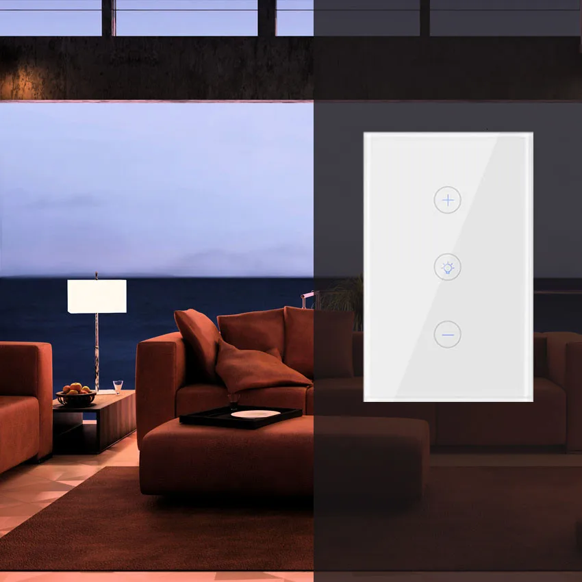 Wifi умный светильник диммер настенный сенсорный выключатель стандарт ЕС/США