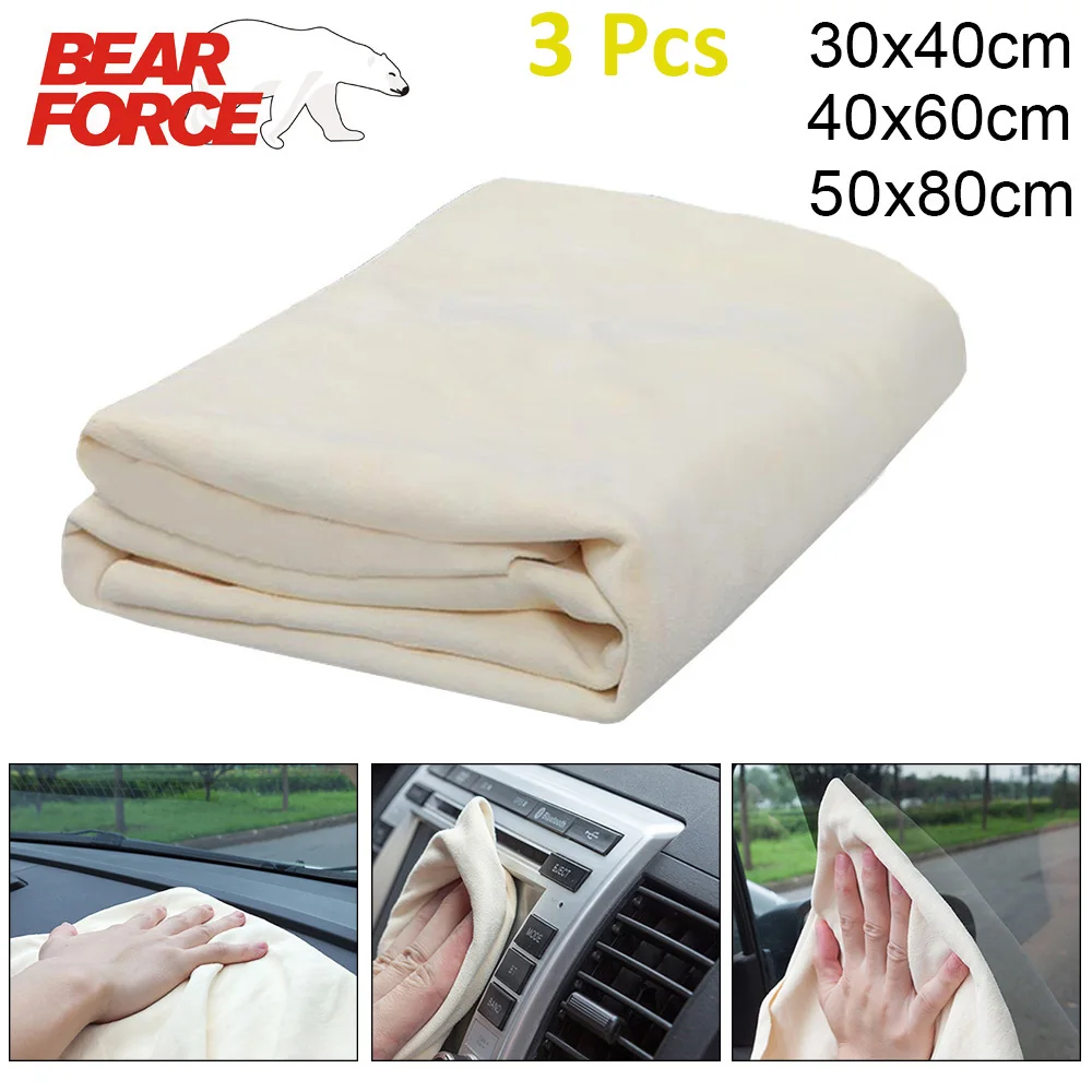 

Suede Genuine Leather Car Wash Towel Car Detailing Cleaning Cloth Natural Chamois Leather Wash Absorbent Quick Dry Towel