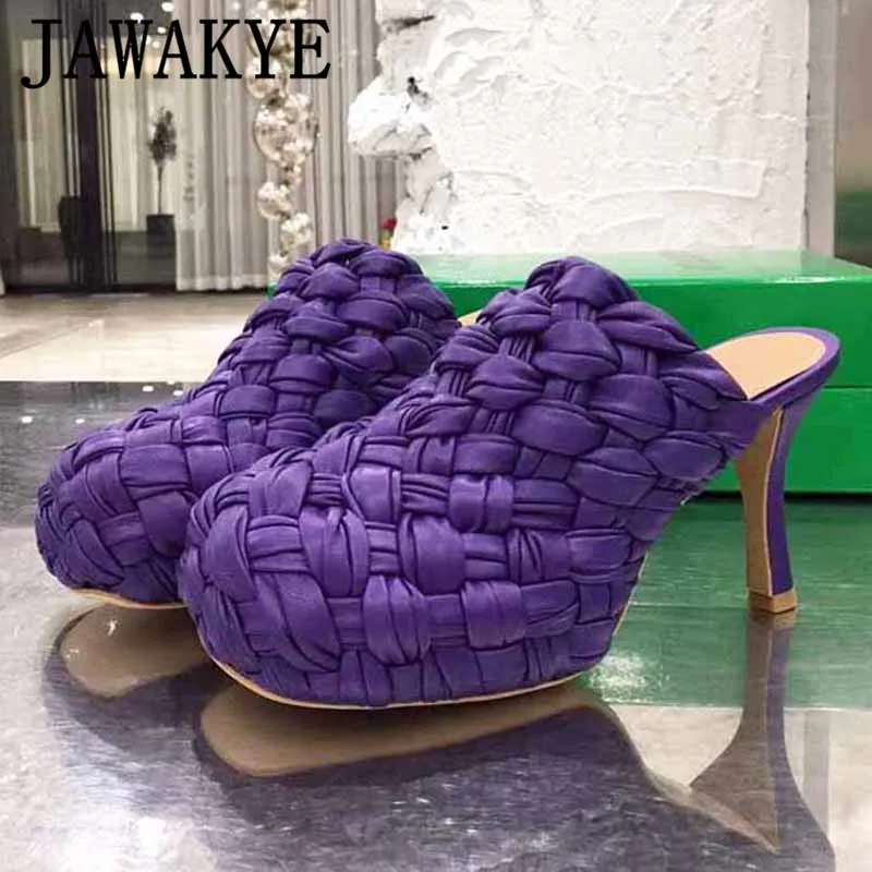 Новинка Кожаные босоножки на высоком каблуке с тесьмой Женские дизайнерские