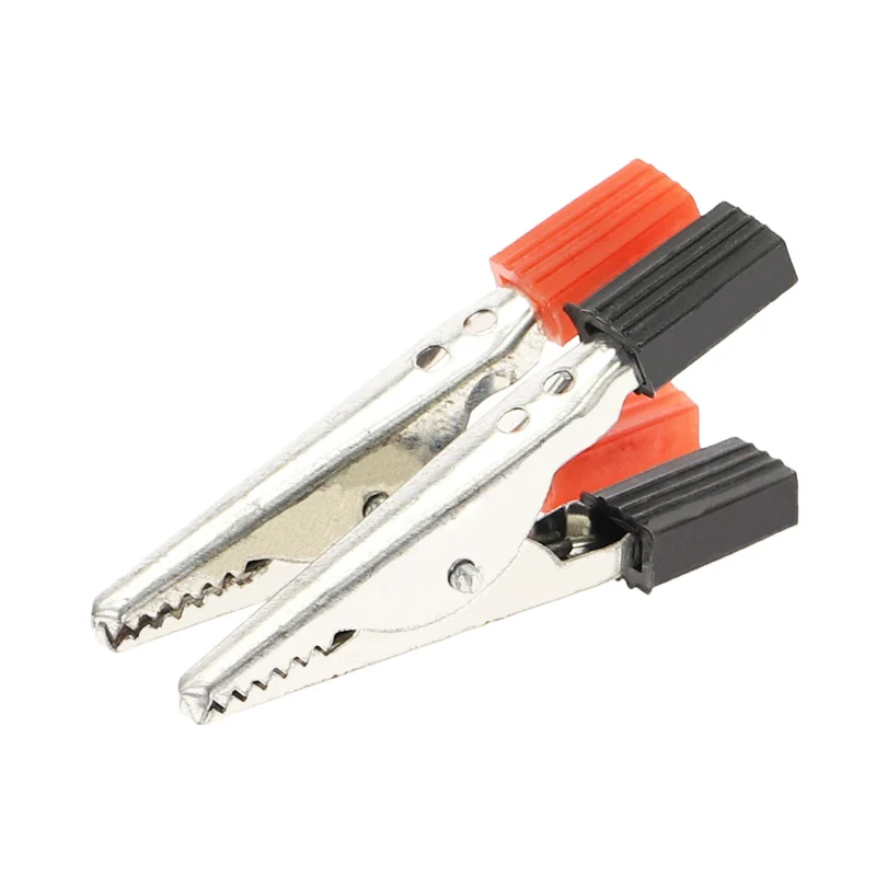 

10 шт. 15 а 43 мм Изолированный зажим типа «крокодил» пластиковая ручка кабель провод тест металлический зажим типа «крокодил»