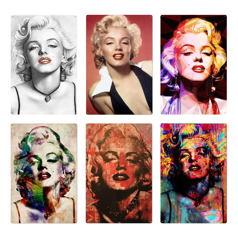 Известный Сексуальная красивая женщина винтажный металлический постер Жестяная