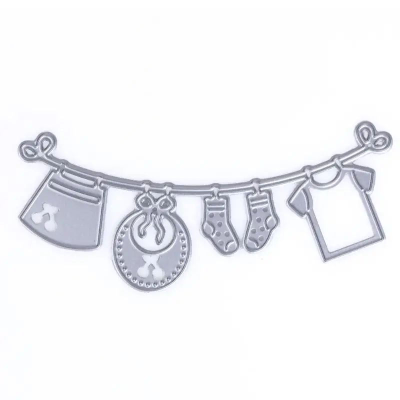 Вешалка с одеждой ручной формы детские металлические высечки Скрапбукинг