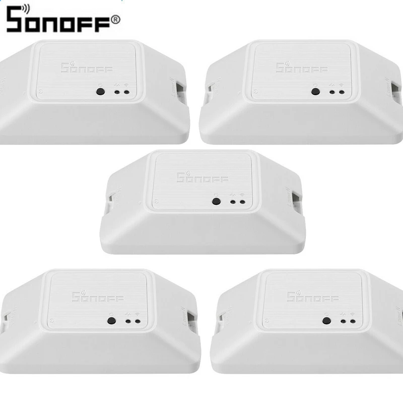 5PCS Sonoff базовый R3 Wifi переключатель DIY беспроводной пульт дистанционного управления Domotica светильник интеллектуальное реле для домашней автоматизации модуль контроллера Alexa совместимый - Комплект: 5PCS