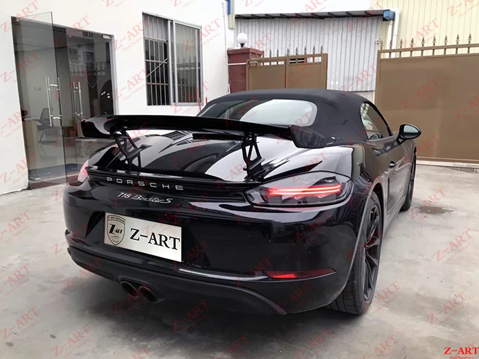 Z-ART GT заднее крыло для Porsche Boxster Cayman718 задний спойлер из углеродного волокна 718 |