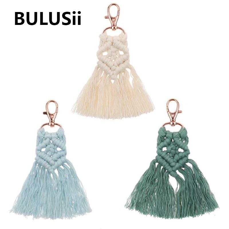 Женский брелок для ключей в стиле бохо подвеска сумки макраме украшение
