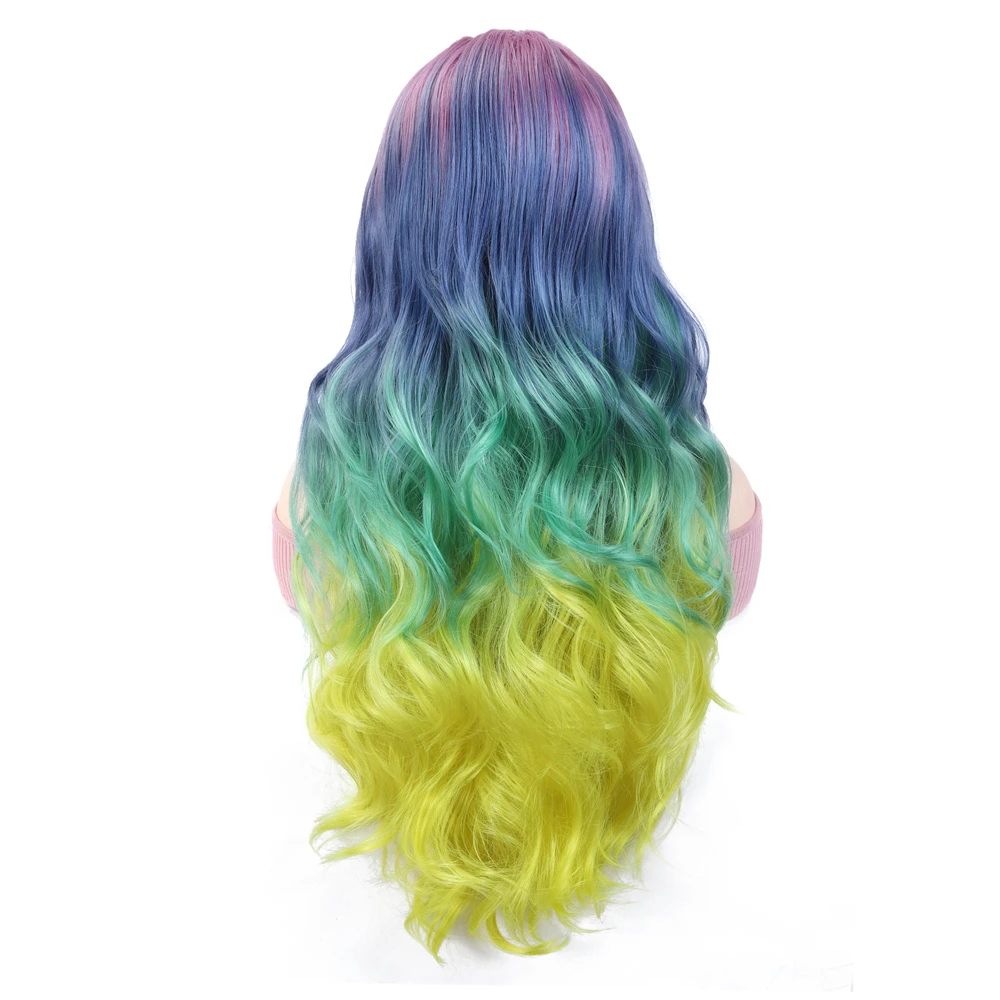 Синтетические волосы на кружеве волнистые синтетические парики X TRESS красочные