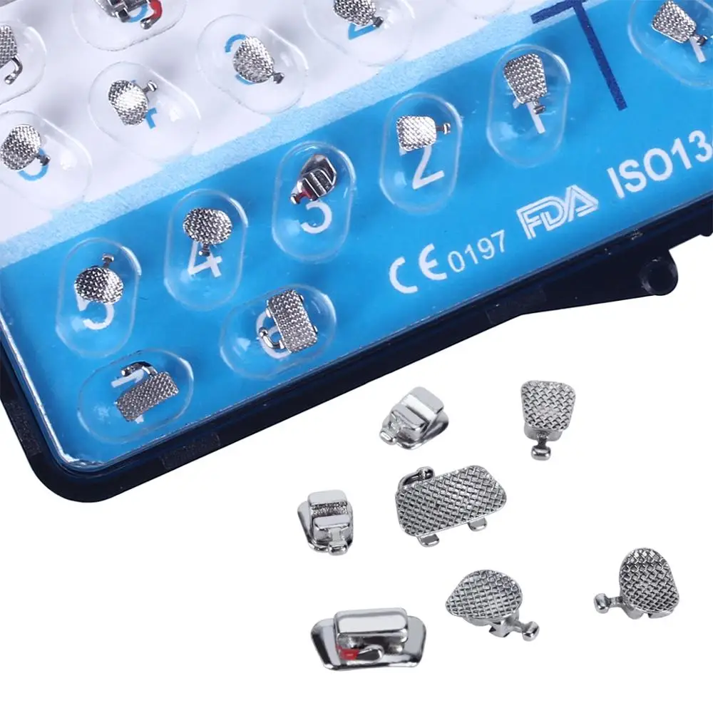 28 шт./компл. зубные языковые ортодонтические скобы с зубной трубкой AZDENT |