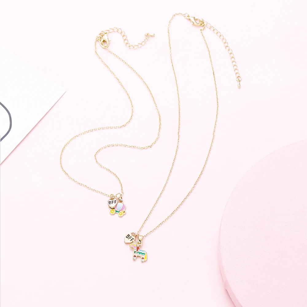 2 шт. подарок на день рождения для лучшей подруги сестры сердце ожерелье BFF