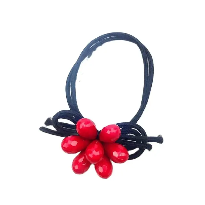 1 шт. Китайские Красные эластичные резинки для волос игрушки девочек повязка на