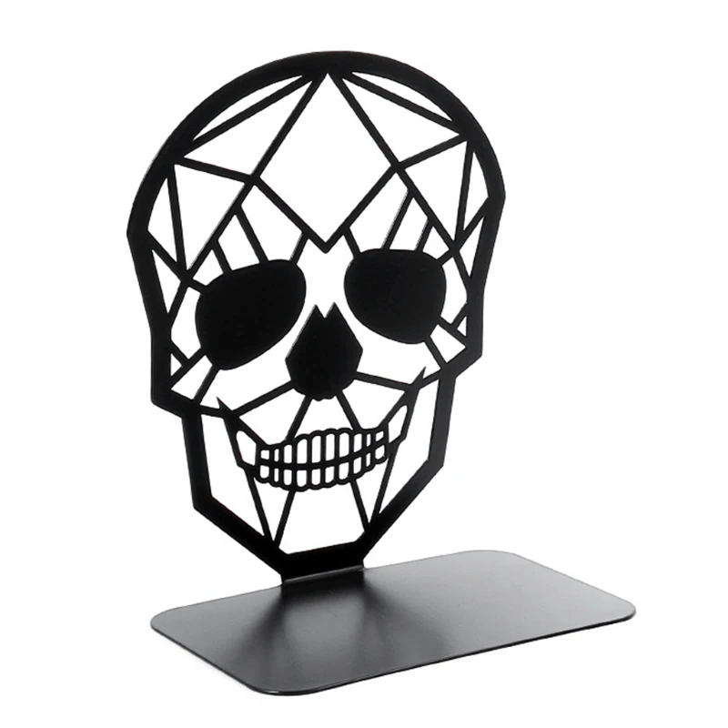 

Ceative Skeleton Bookend Decorative Metal Book Stand Hollow-out Skeleton Design
