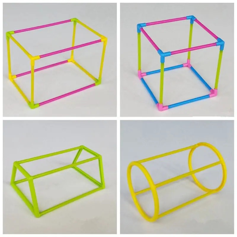 

3D геометрический Форма здание собрать комплект Дети Математика в виде геометрических фигур развивающая игрушка CORB