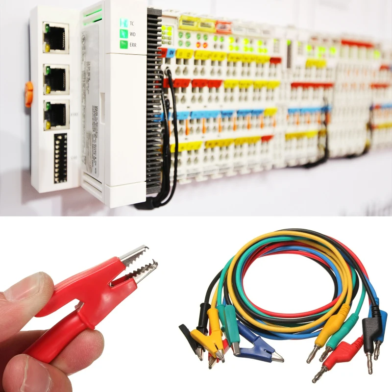 

1Pcs 1M 4mm Silicone Banana Plug To Crocodile Alligator Clip Test Probe Lead Wire Cable