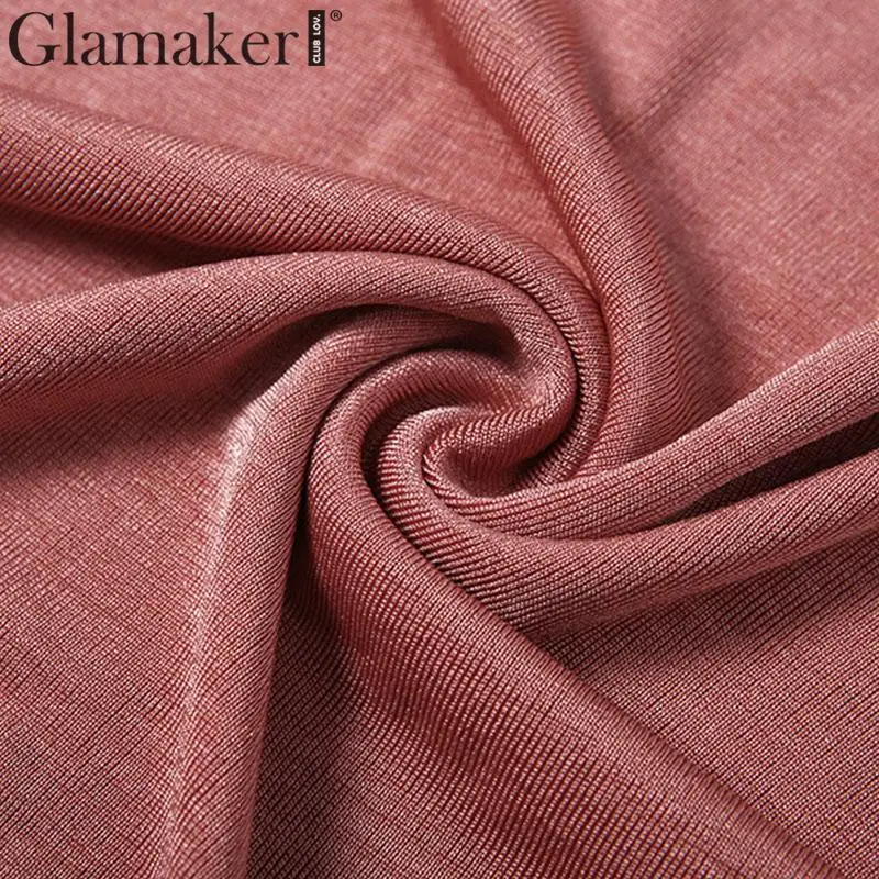 Glamaker, трикотажное сексуальное облегающее платье миди с открытыми плечами, женское элегантное платье с открытой спиной, осенне-зимнее женское длинное вечернее платье с бантом
