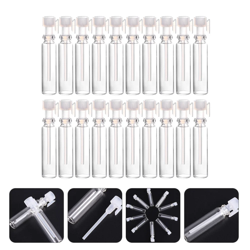

50pcs Transparent Sample Bottle with Drop Empty Test Tube Bottles for Perfume