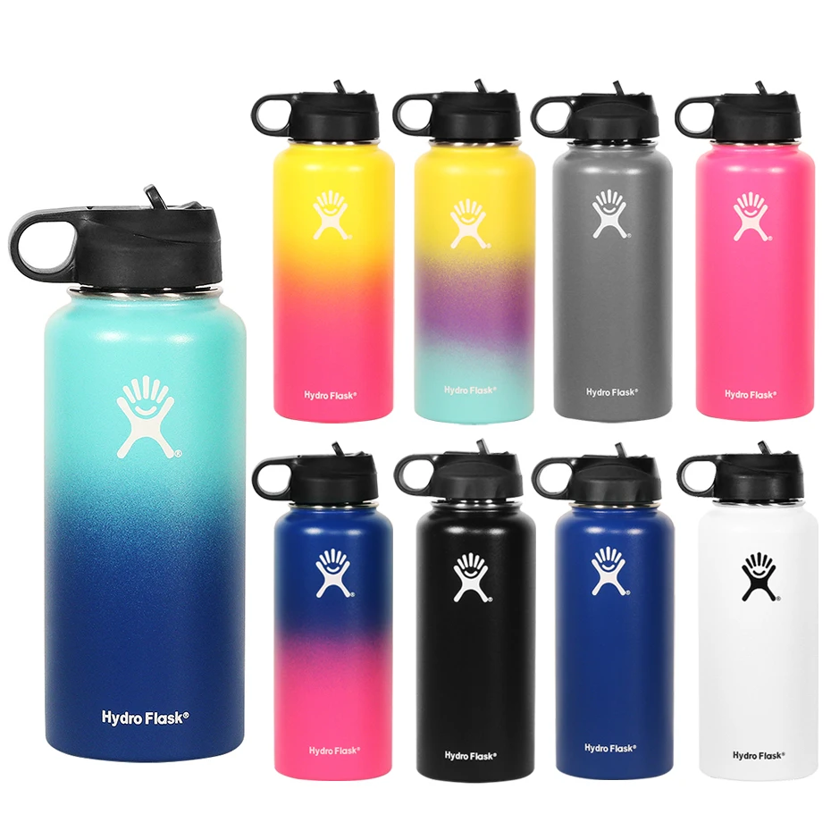 

18oz / 32oz / 40oz vacuum thermos stainless steel water bottle wide mouth outdoor sports bottle